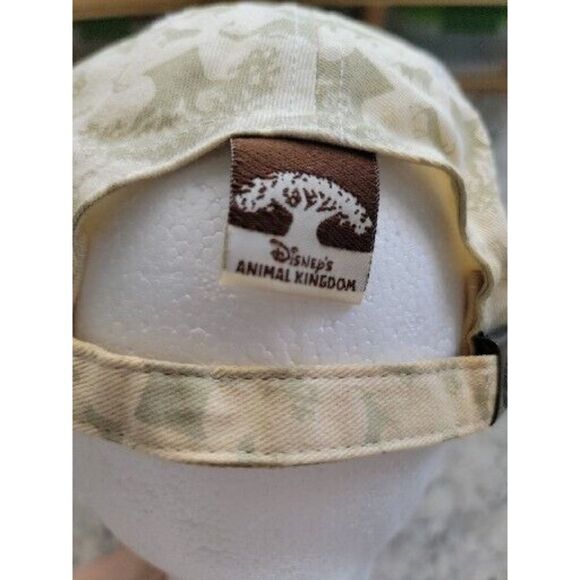 Disney Animal Kingdom Tan Real‎ Leather Bill Hat Adult One Size Adjustable - Picture 5 of 10